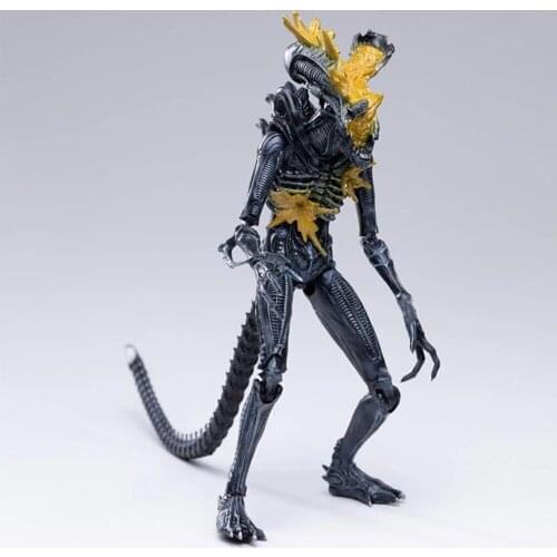 Hiya LA0072 1/18 Shooting Head Explosion Alien Warrior Model 12cm Soldier Action Figure Doll Boys Gifts In Stock