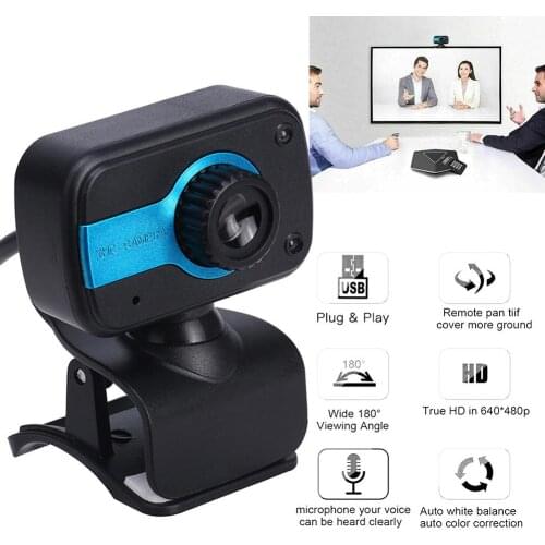 HD USB Webcam Video Recording Built-in Microphone for PC Laptop Desktop Camera