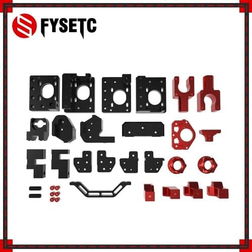 Pre-sale FYSETC Voron V0.1 Corexy 3D Printer Frame Kit Black Red CNC Machined Metal Parts
