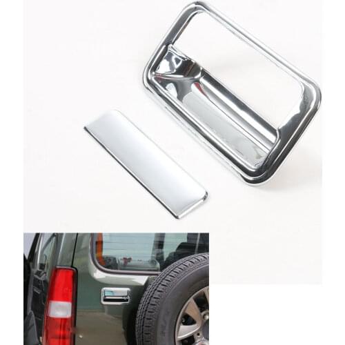 For Suzuki Jimny Rear Trunk Door Handle Bowl Cover Trims Exterior Chrome TailGate Anti-scratch Car-Styling Accessories 2007-2015