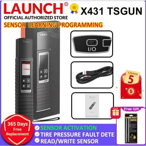 LAUNCH X431 TSGUN TPMS Car Tire Pressure Inspection Tool sensor activation reading learning programming work on X431 V/V+/PRO3S