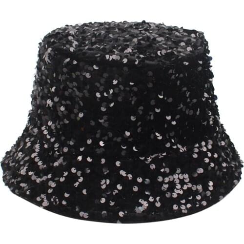 Summer Bucket hat Sequins Print Reversible Packable Sun Cap Fisherman Cap Fashion Beach Travel Womens bucket hat Men