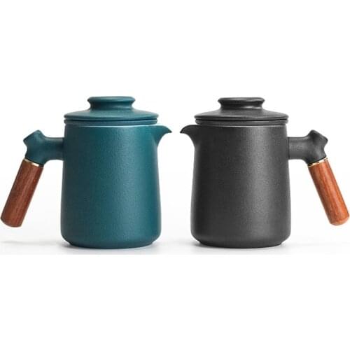 LUWU Ceramic Teapots with 4 Cups Portable Travel Tea Sets with Case