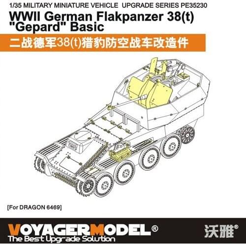 KNL HOBBY Voyager Model PE35230 World War II German 38 (t) Jaguar air defense chariot foundation transformation etched pieces