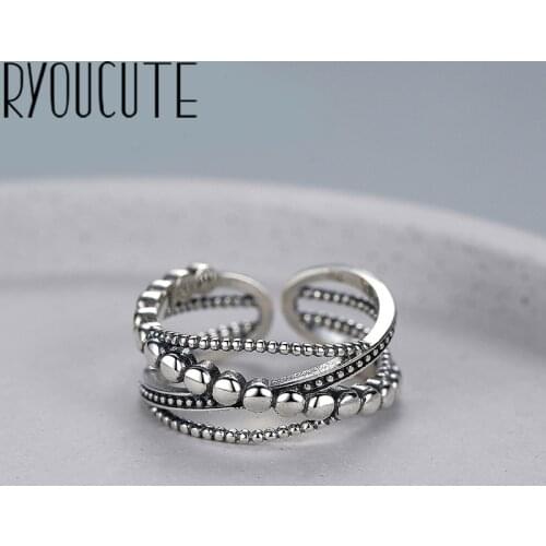 New Charming Open Chains Ring for Women Vintage Boho Party Rings Gothic Punk Jewelry Gifts for Girls 2021