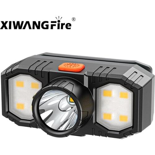 New Style Q5+COB LED Headlamp with Built-in 18650 Battery Micro USB Rechargeable Mini Flashlight Lantern Camping Headlight