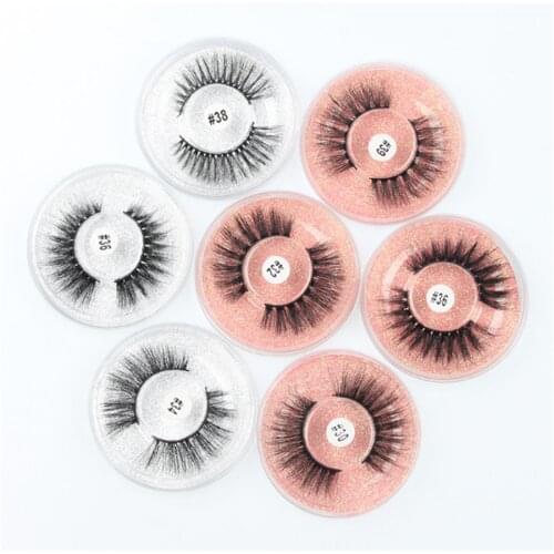 Wholesale lashes eye bulk 1PCS natural long false eyelashes fluffy wispy faux 3d mink lashes soft thick handmadewhole