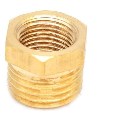 1/4" NPT Male x 1/8" NPT Female Reducing Bushing Brass Pipe Fitting Connector Adapter Air Gas Fuel Water