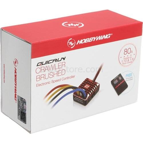 Hobbywing QuicRun ESC 1:10 1/8 1080 Crawler Brush Brushed WP 80A Electronic Speed Controller