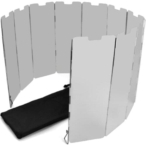 Foldable Wind Shield Camping Cooker Stove Burner Wind Screen Aluminum Foldable Outdoor Accessories