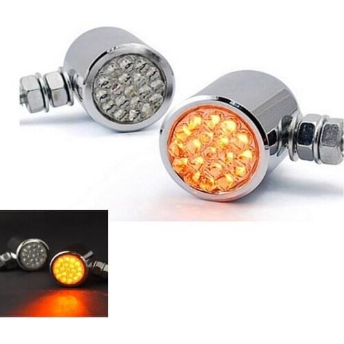 EE support New 12V/6.84W Silver Shell Yellow Led Motos Lights Motorbike Turn Signals Motorcycle Parts