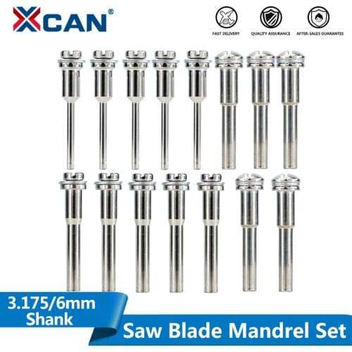 XCAN 3.175/6mm Shank Polishing Wheel Mandrels Set 5pcs Cutting Disc Extension Rod Connective Rod For Dremel Rotary Tool