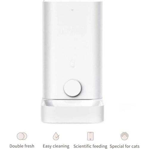 Smart Automatic Pet Feed Bowls Timer Feeder Wi-Fi Enabled Food Dispenser For Cats Compatible With Android IOS App Alexa System