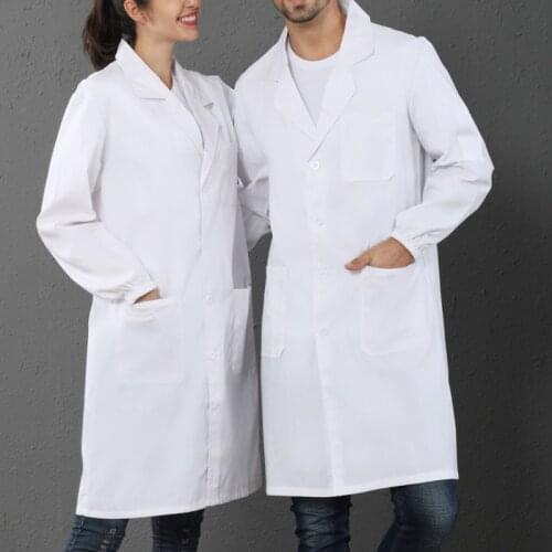 Women Beauty Salon Workwear Medical Spa Uniforms Coats Doctors Clothing Long Sleeve Section Hospital White Elastic Lab Uniform
