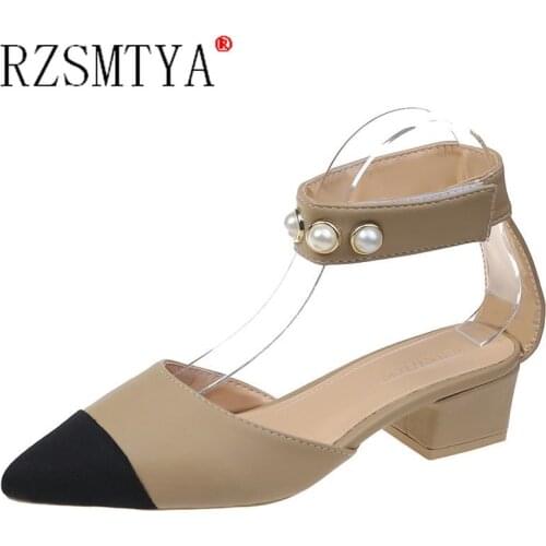 New Spring & Summer 2021 Women Slingbacks Pointed Toe Shallow Point String Bead Girls Sweet Shoes Sandals French Style