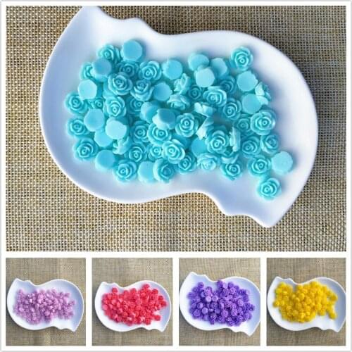 20 Pcs/lot DIY 10 Mm Resin Flower Crafts Christmas Decoration Flatback Cabochon Embellishment for Scrapbook DIY Accessories