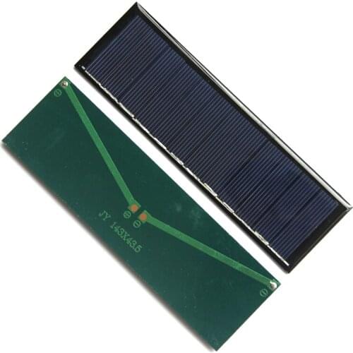 BUHESHUI 6V 100MA Solar Panel DIY Solar BatteryCharger For 3.6V Power Light System Polycrystalline143*43.5MM 50pcs