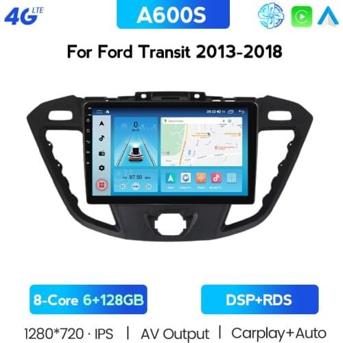 9'' Ips Hd Screen In Dash Car Music Video Stereo Pc Tablet Headunit For Ford Tourneo Transit Custom 2013+ Android 10 CarPlay Bt