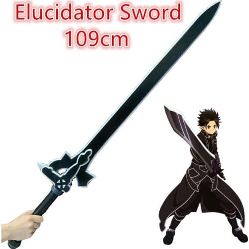 1:1 Big Sword SAO Asuna Weapon Sword Kirigaya Kazuto Elucidator Dark Repulser Cosplay Sword PU Figure Model Toy 109cm