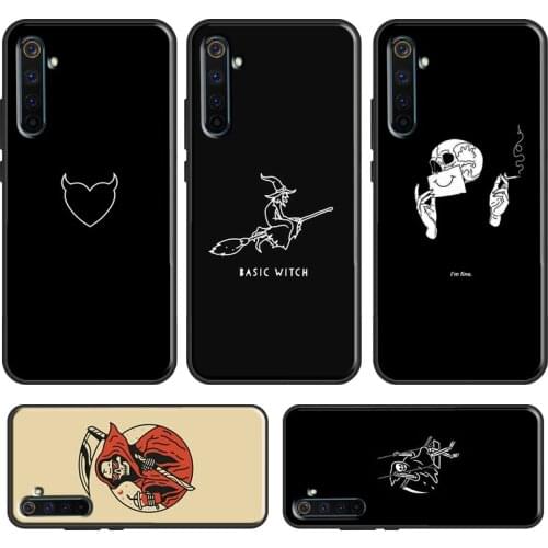 Gothic Witch Satan Case For OPPO Realme X2 Pro 6 7 X7 X50 XT C3 Reno 4 Pro A9 2020 OnePlus 8 7 Pro 7T Nord