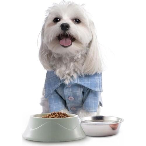 Stainless Steel Dog Cat Bowl Non Slip Puppy Base Pet Drinking Water Food Feeder High Bowl Neck Protection Dish Pet Bowl