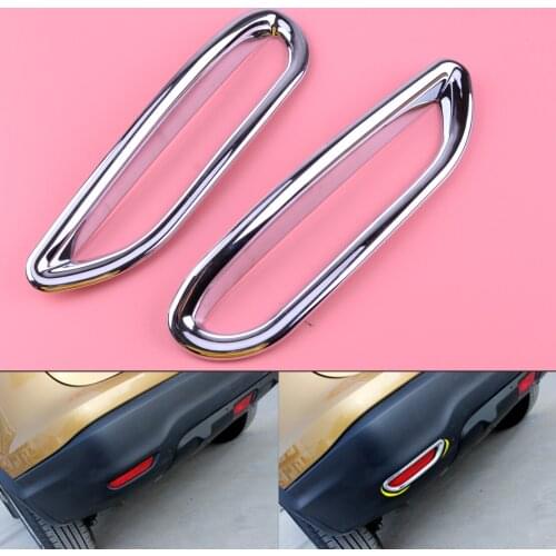 DWCX Car Rear Fog Light Cover Trim Frame ABS Chrome Accessories fit for Nissan Qashqai 2014-2017 Rogue Sport 2017-2018