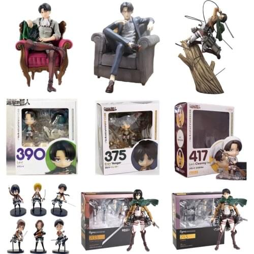 Anime Anime Attack On Titan ARTFX J Levi Fortitude Ver Mikasa Eren Action Figure Model Toys Rivaille Combat Versio Figurine Gift