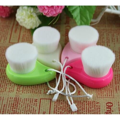 Deep Cleansing Face Clean Soft Fiber Wash Pore Facial Care Brush Plastic Handle New