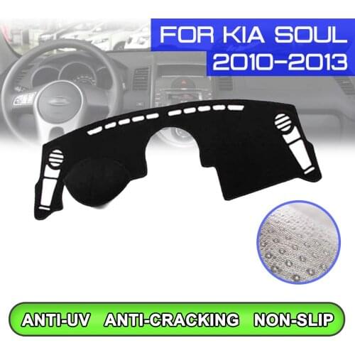 Car Dashboard Mat Anti-dirty Non-slip Dash Cover Mat UV Protection Shade for KIA Soul 2010 2011 2012 2013