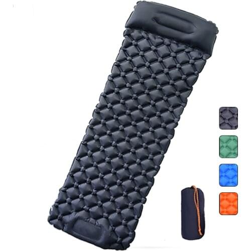 Outdoor Folding Sleeping Pad Camping Inflatable Mattress with Pillows Ultralight Air Cushion Foldable Hiking Trekking Travel Mat