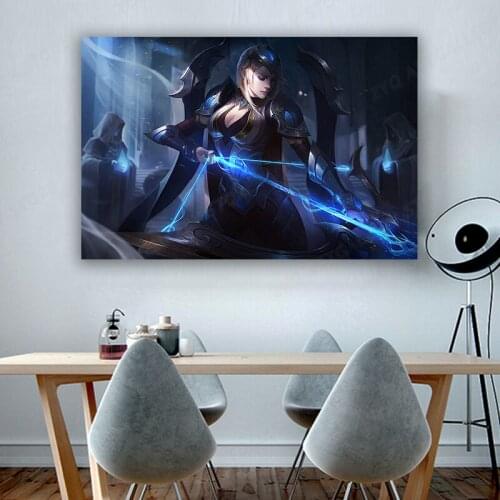 Archer Wall Decor,League of Legends Wall Decoration,Video Game Watercolor Print,Character Canvas Poster Print,Fantasy Art Print