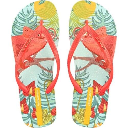 New Women Chameleon Print Summer Flip Flops Beach Fashion Slippers Print Anti-skid Pool Sandals Ladies Slides