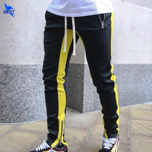 2019 Autumn Men Zipper Pockets Sport Running Pants Soft Pencil Jogging Sportswear Trousers Training Male Gym Fitness Sweatpants