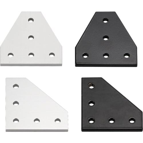 5 holes 90 degree joint board plate corner angle bracket connection joint strip for 2020 aluminum profile