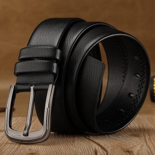 Fashion Men Belt Luxury Designer Alloy Pin Buckle Leather Belts for Jeans Retro Waist Strap Male Classic Waistband High Quality