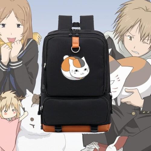 Natsume Yuujinchou Backpack Neko Sensei Concept Big Backpack Cartoon Backpack Anime Bag nb198