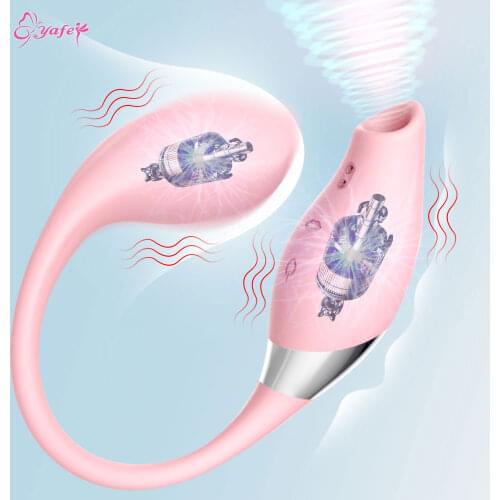 Clitoris sucking stimulator and vibrating vibrating egg adult female erotic sex toy USB magnetic charging can be heated
