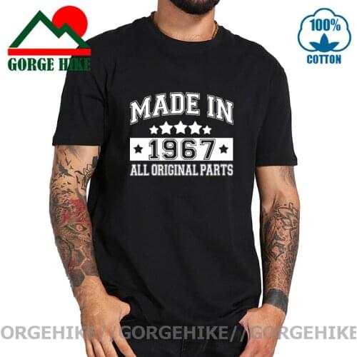 GorgeHike Vintage 1967 all original part cool t-shirts men Novelty Sarcastic T Shirts hip hop Hipster streetwear Tee shirt homme