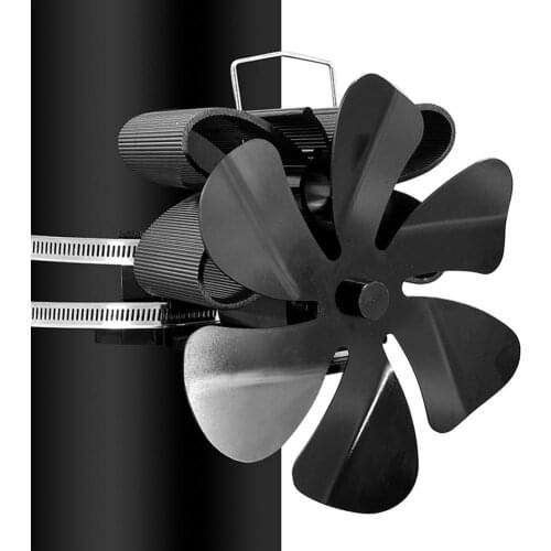 Fireplace Stove Fan Eco-Friendly For Wood Log Burner Heat Powered Efficient Thermal Wind Circulate More Quickly Safe Device