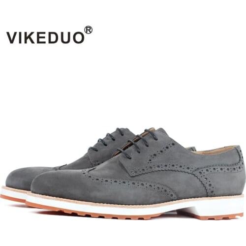 VIKEDUO Men's Suede Shoes