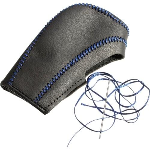 Car Gear Shift Knob Cover Transmission Hand-Stitched DIY Brake Cover for Chevrolet /Cruze Captiva 2013 2012 2011