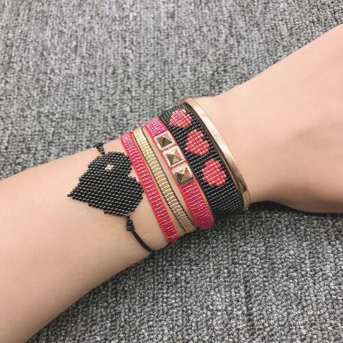 BLUESTAR MIYUKI Bracelet For Women Mexican Heart Pulseras Mujer Star Bracelet Jewelry Handmade Woven Bead