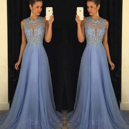 Women Formal Gown Dresses Wedding Evening Party Prom Long Dress Lace Floral Maxi Dresses