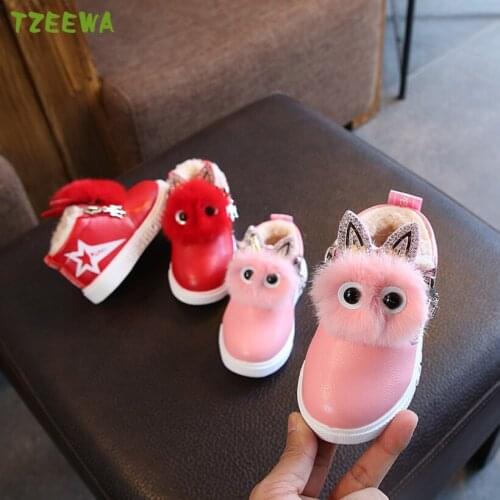 2020 Winter Girls Snow Boots Soft Thick Antislip Kids Boots For Girls Fashion Cotton-padded Girls Shoes Sapato Infantil Menina