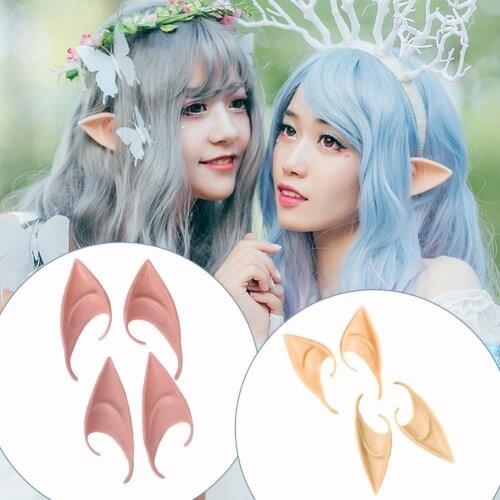 1 Pair Reuse Long Short High Simulation Soft Harmless False Ears Halloween Party Latex Elf Ears Anime Fairy Angel Dress Up