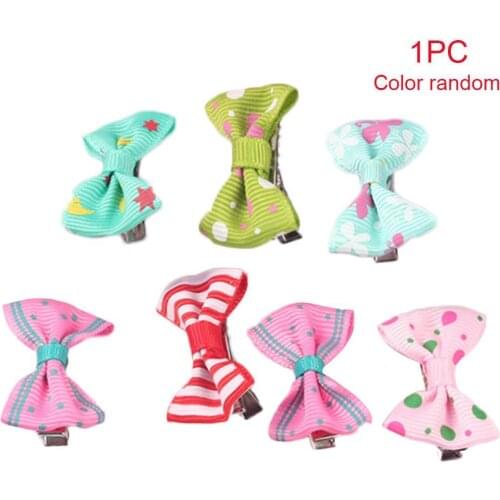 10pcs/set Baby Colorful Mini Hair Clip Dot Printed Baby Bow Hair Clip Newborn Decoration Hair Pin Kids Hair Accessories