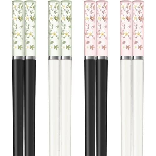 10pcs/lot Japanese Style Cherry Blossom Chopsticks Luxury Kitchen Supplies Anti-skip Chopsticks Household Tableware Chopsticks