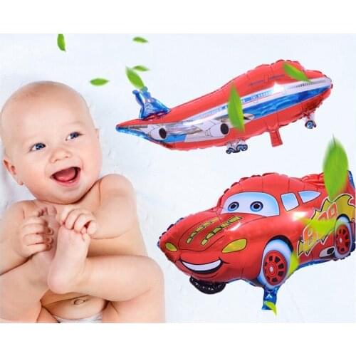 2PCS Red Cartoon Car Foil Balloon Happy Birthday Inflatable Helium Balloons Childrens Gifts Birthday Party Decorations Kids toy