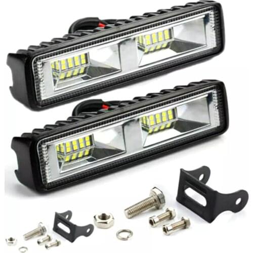 2pc Led Light Bar 48w Led Bar 16 LEDs Car Light For Led Bar Offroad SUV ATV Tractor Boat Trucks Excavator 12V Work Light