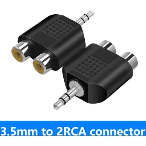 3.5mm Stereo Plug to 2RCA(Red+White) Female Connector Adapter Promotion